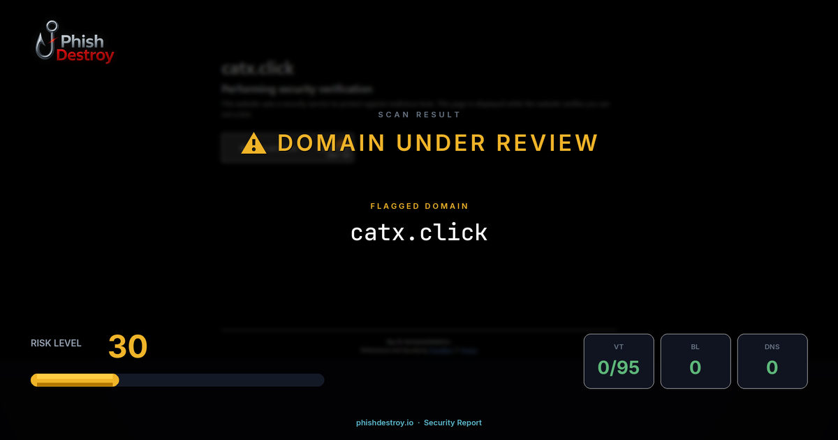 catx.click phishing report — threat analysis by PhishDestroy