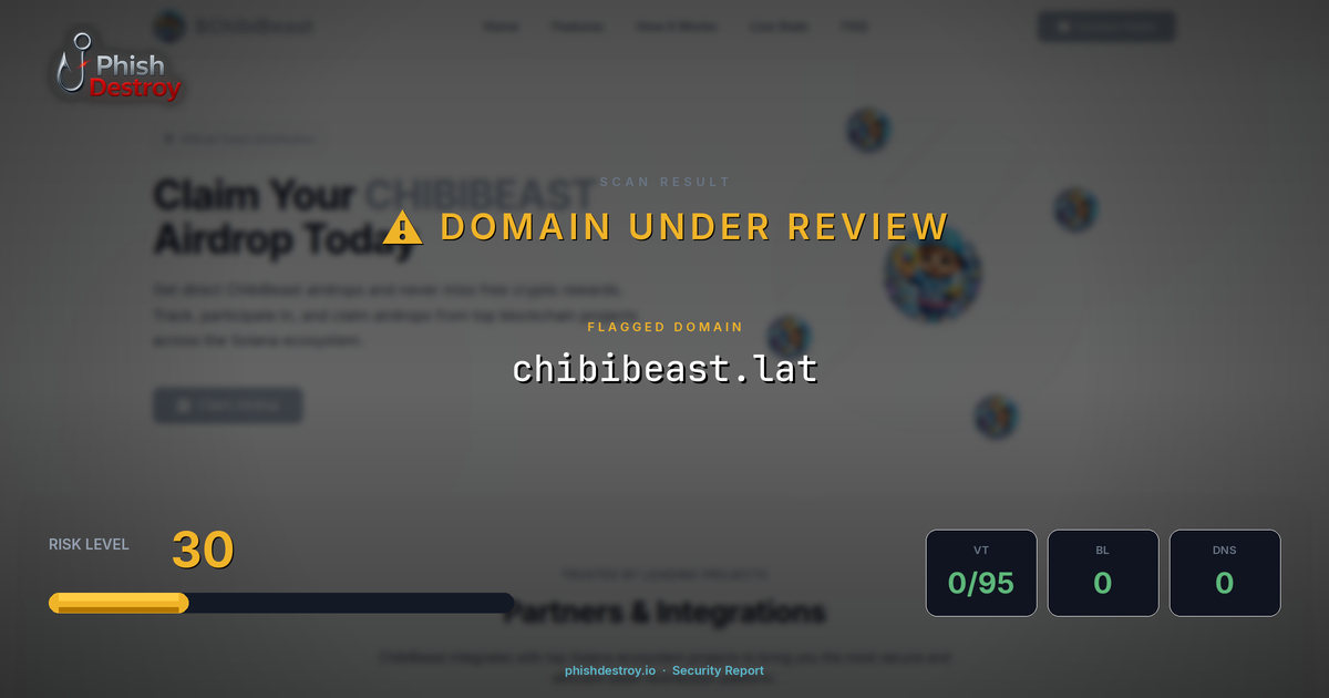 chibibeast.lat phishing report — threat analysis by PhishDestroy