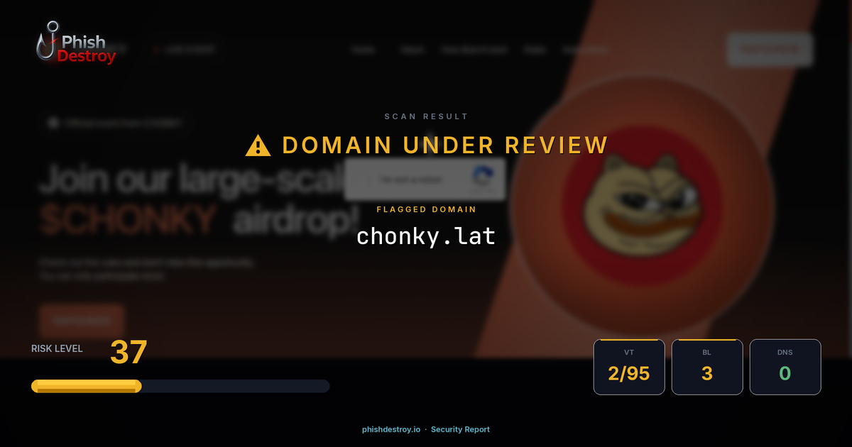 chonky.lat phishing report — threat analysis by PhishDestroy
