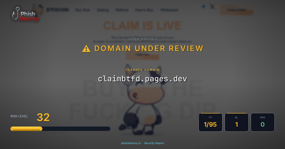 claimbtfd.pages.dev phishing report — threat analysis by PhishDestroy