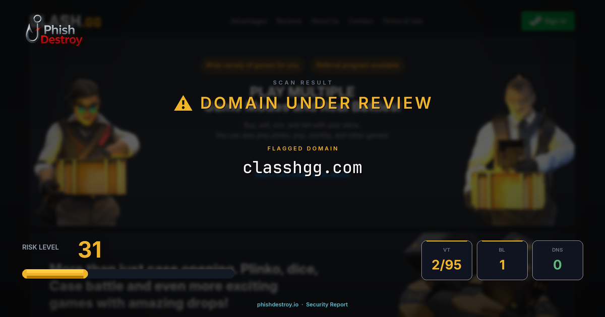 classhgg.com phishing report — threat analysis by PhishDestroy