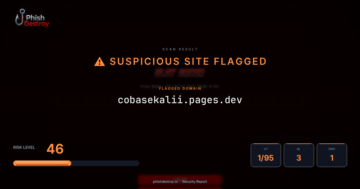 cobasekalii.pages.dev phishing report — threat analysis by PhishDestroy