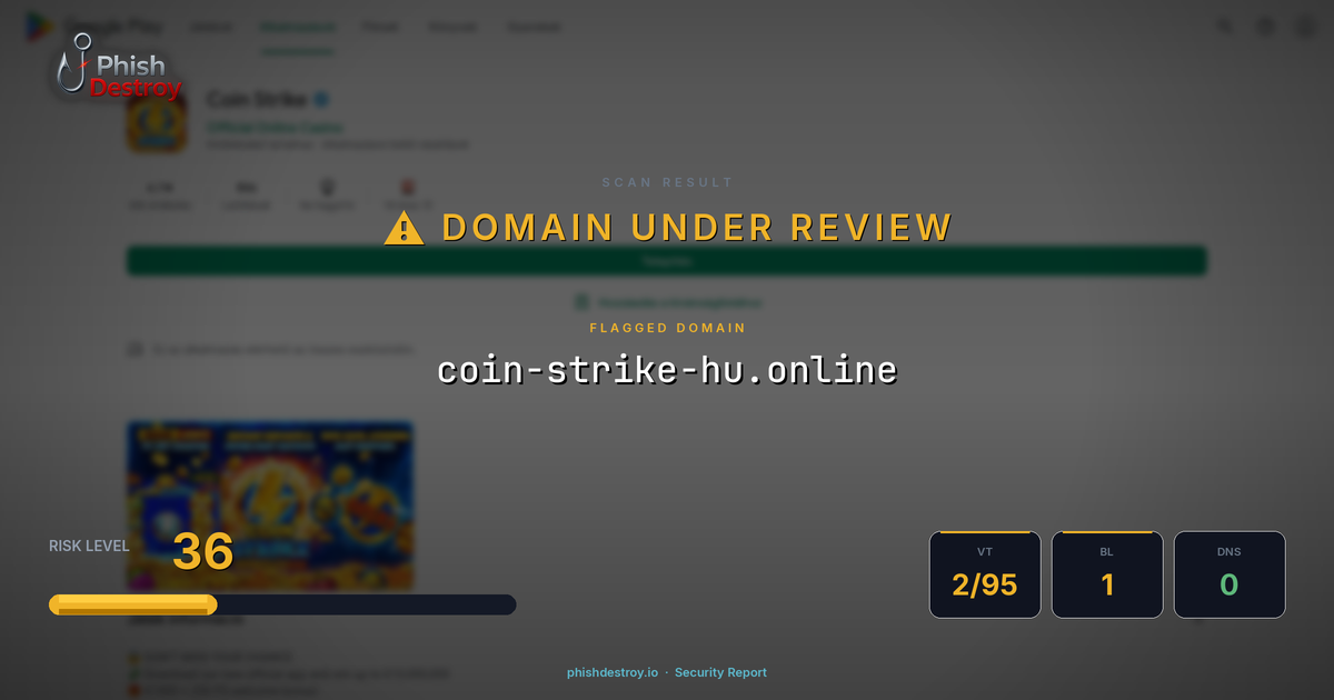 coin-strike-hu.online phishing report — threat analysis by PhishDestroy