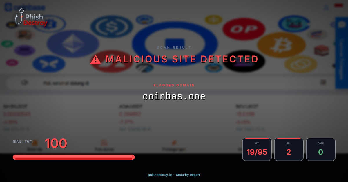 coinbas.one phishing report — threat analysis by PhishDestroy
