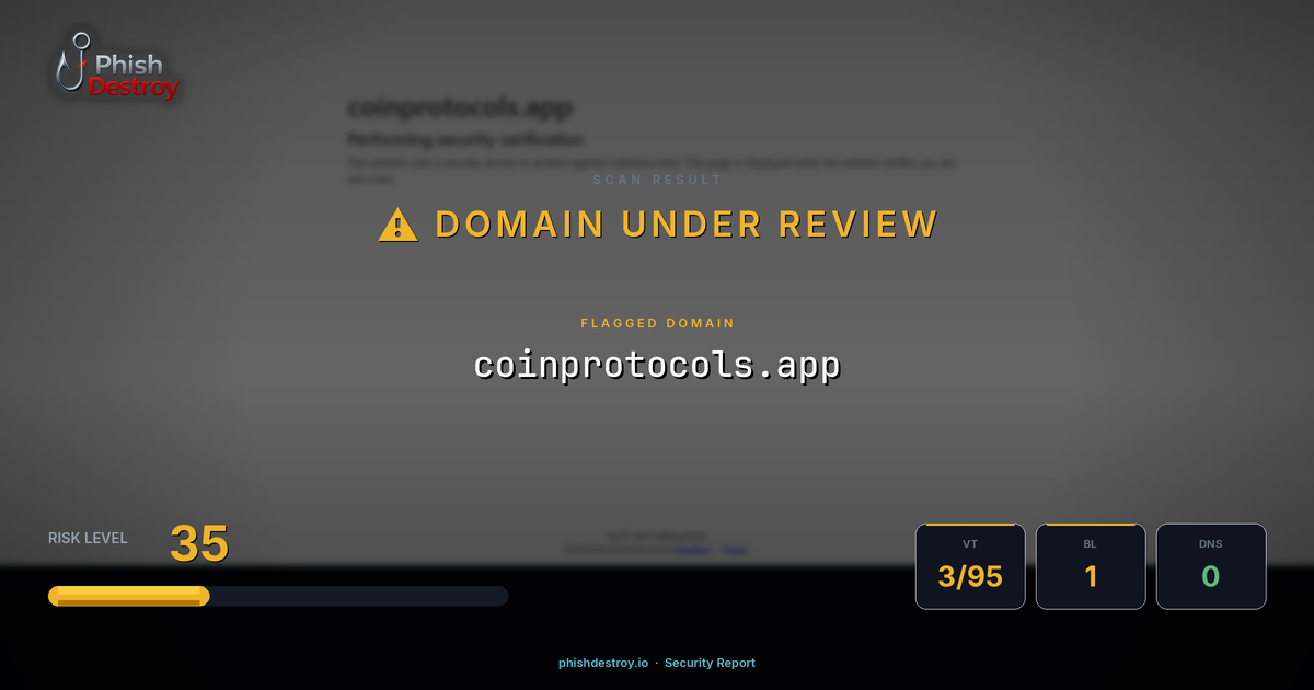 coinprotocols.app phishing report — threat analysis by PhishDestroy