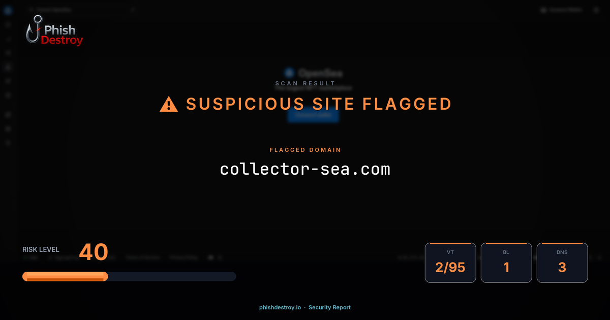 collector-sea.com phishing report — threat analysis by PhishDestroy