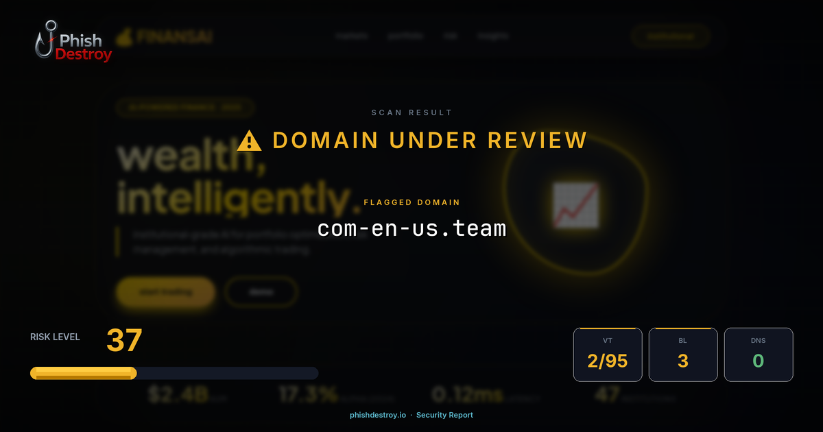 com-en-us.team phishing report — threat analysis by PhishDestroy