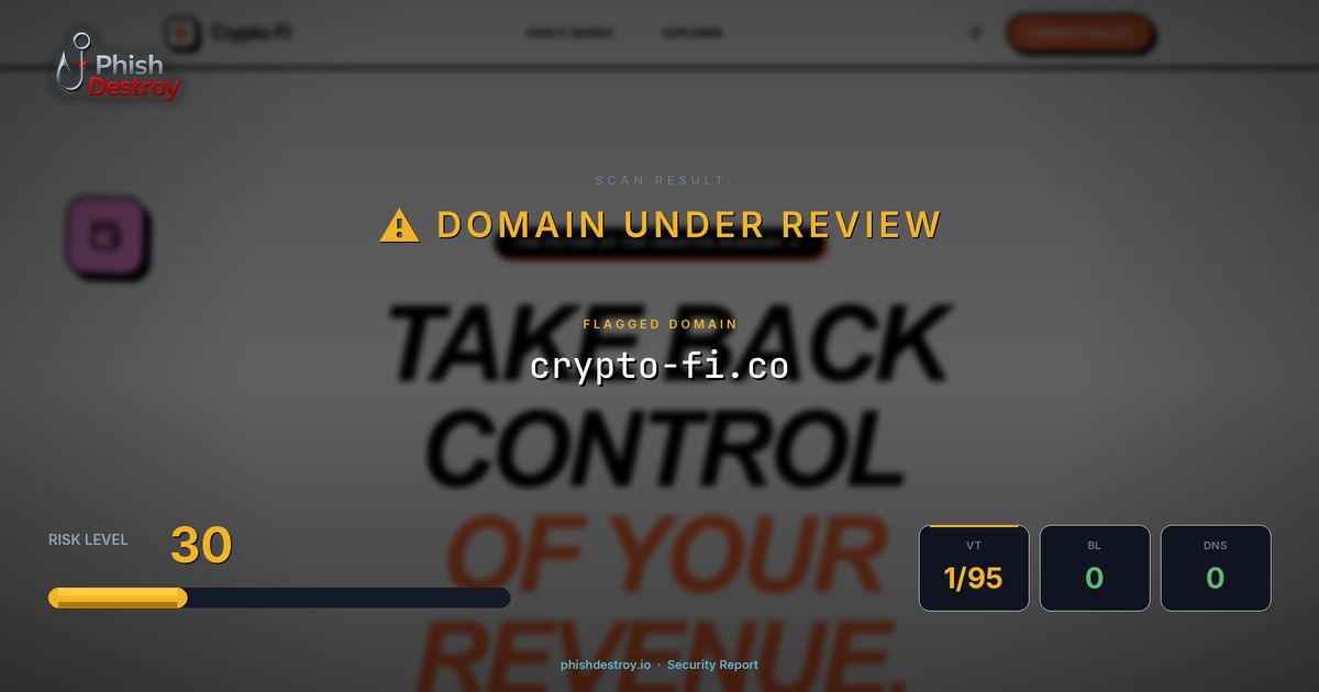 crypto-fi.co phishing report — threat analysis by PhishDestroy