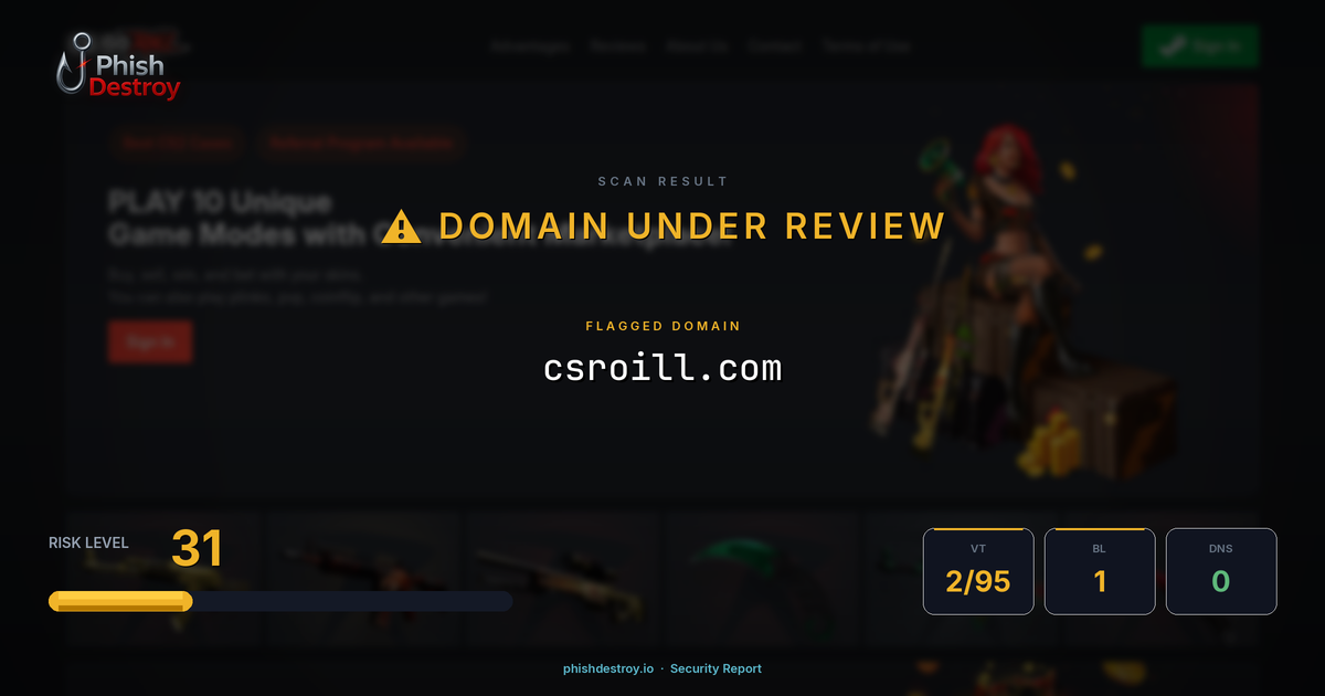 csroill.com phishing report — threat analysis by PhishDestroy
