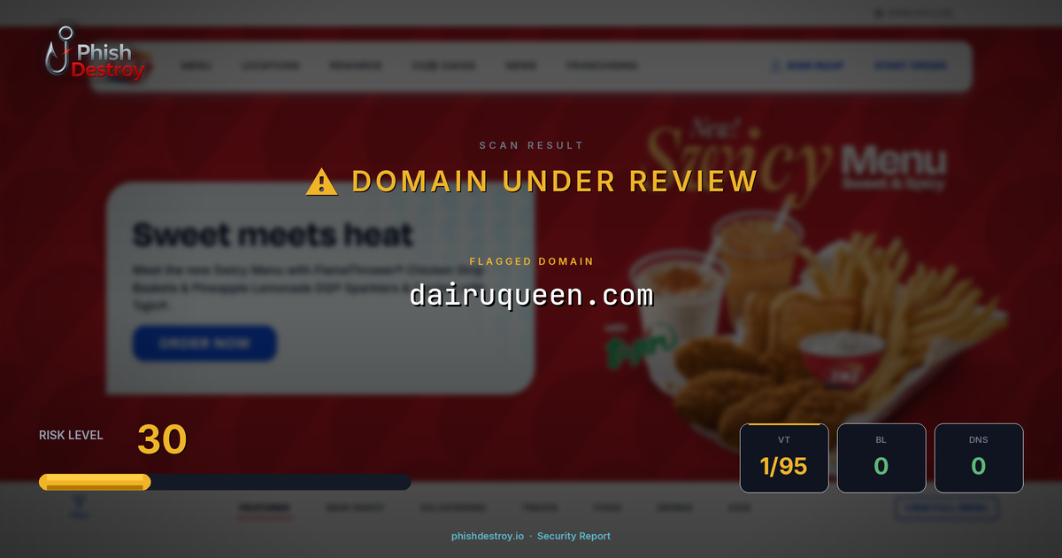 dairuqueen.com phishing report — threat analysis by PhishDestroy