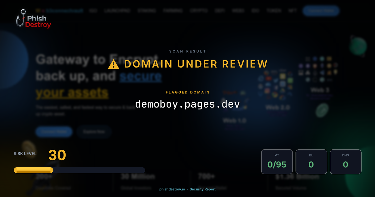demoboy.pages.dev phishing report — threat analysis by PhishDestroy