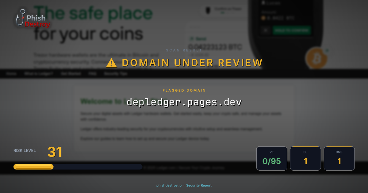 depledger.pages.dev phishing report — threat analysis by PhishDestroy