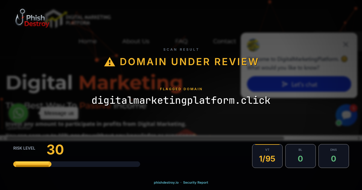 digitalmarketingplatform.click phishing report — threat analysis by PhishDestroy