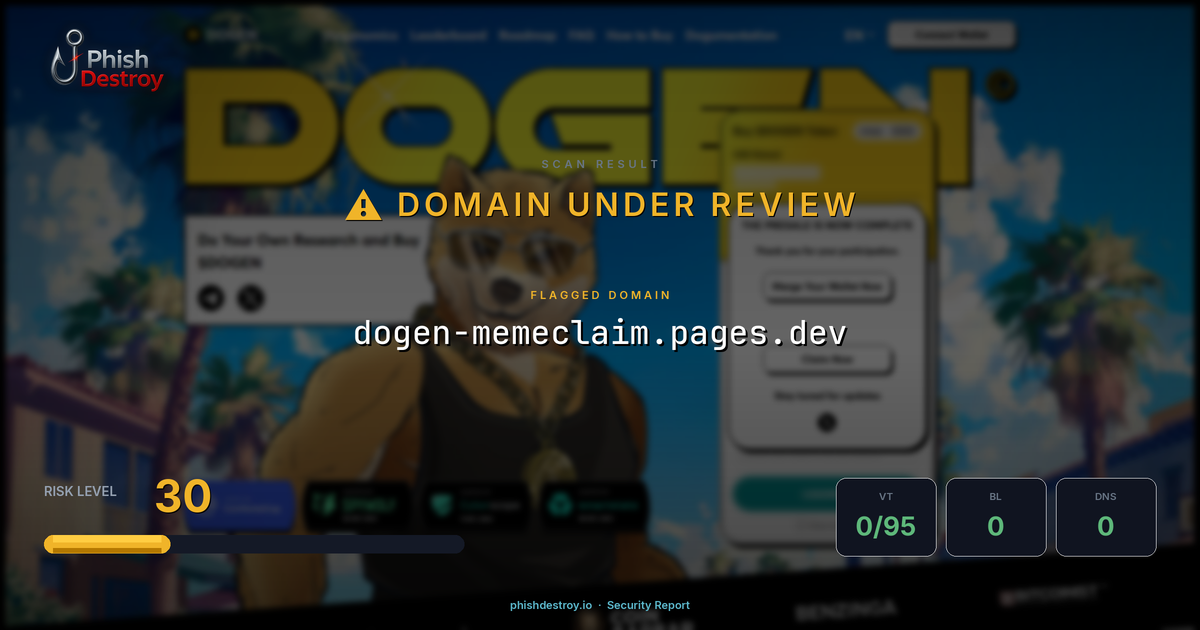 dogen-memeclaim.pages.dev phishing report — threat analysis by PhishDestroy