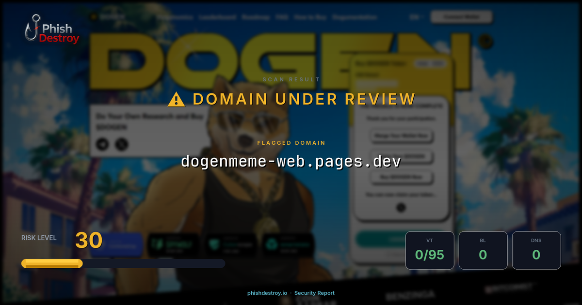dogenmeme-web.pages.dev phishing report — threat analysis by PhishDestroy