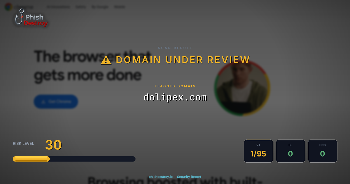 dolipex.com phishing report — threat analysis by PhishDestroy
