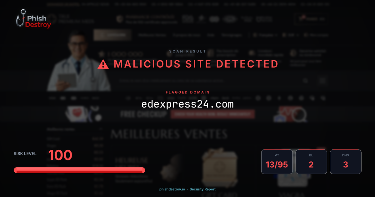 edexpress24.com phishing report — threat analysis by PhishDestroy