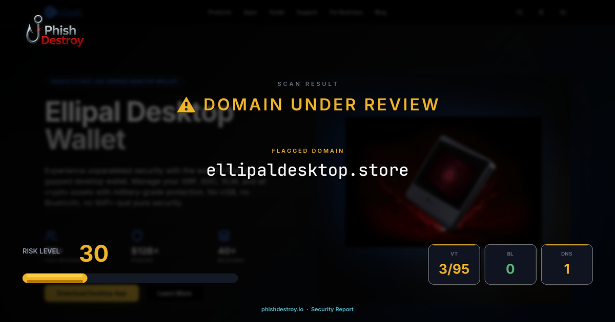 ellipaldesktop.store phishing report — threat analysis by PhishDestroy