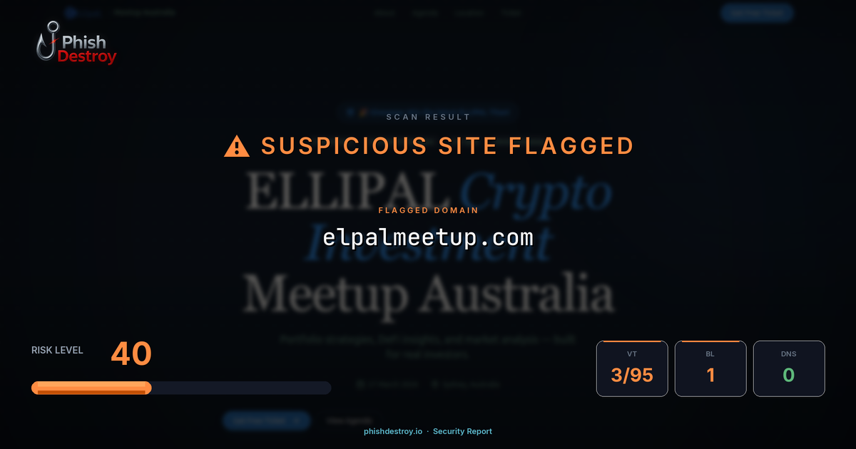 elpalmeetup.com phishing report — threat analysis by PhishDestroy