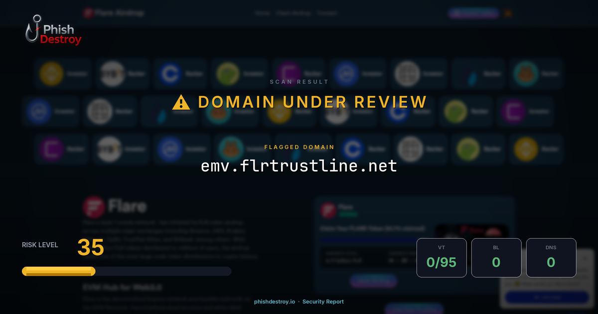 emv.flrtrustline.net phishing report — threat analysis by PhishDestroy