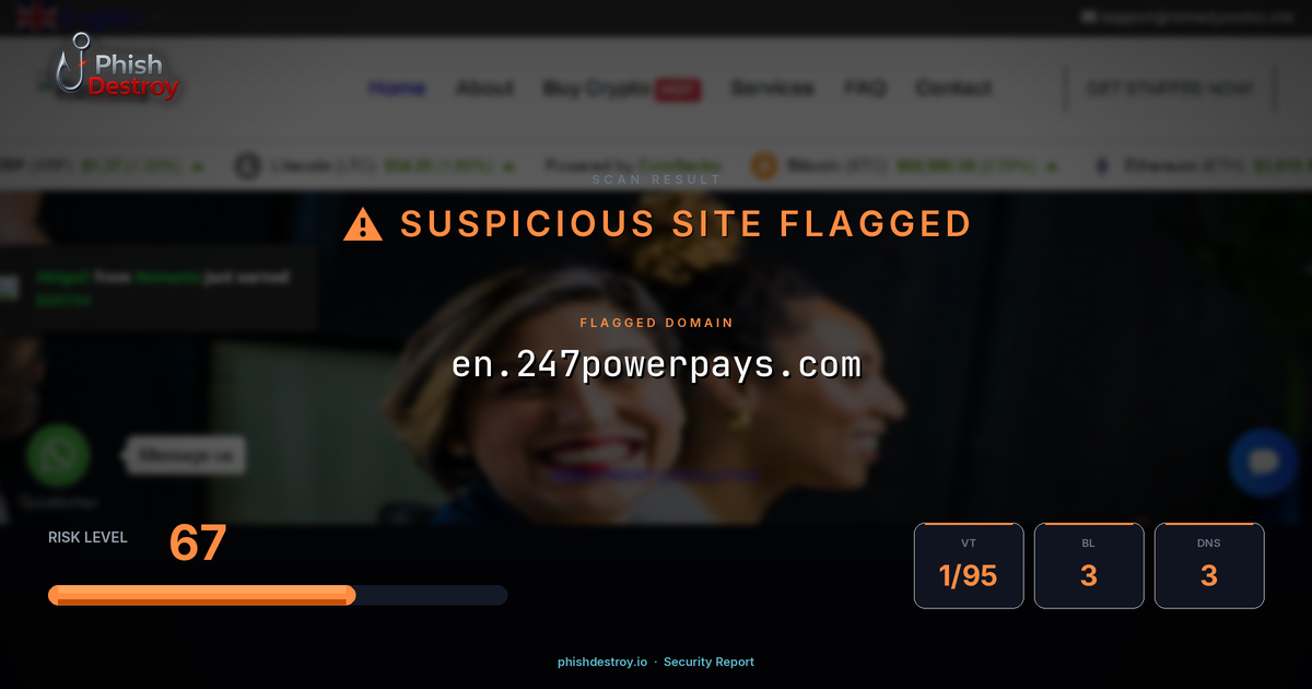 en.247powerpays.com phishing report — threat analysis by PhishDestroy