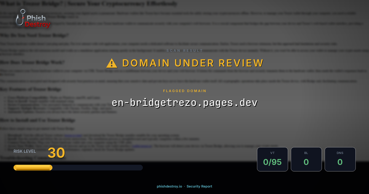 en-bridgetrezo.pages.dev phishing report — threat analysis by PhishDestroy