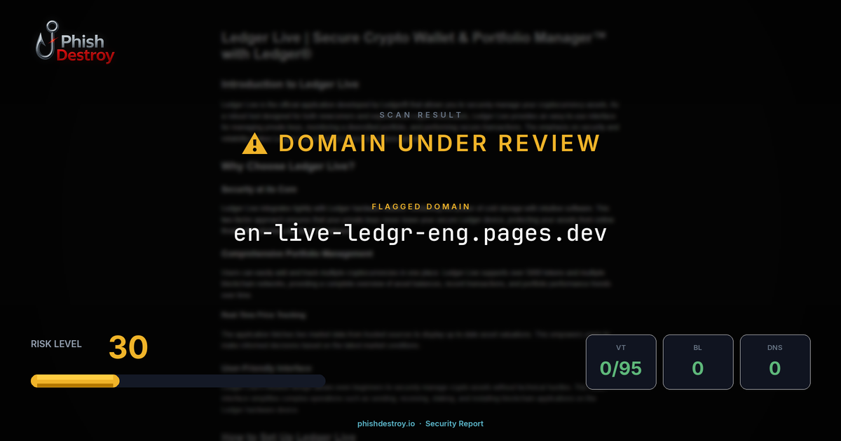en-live-ledgr-eng.pages.dev phishing report — threat analysis by PhishDestroy