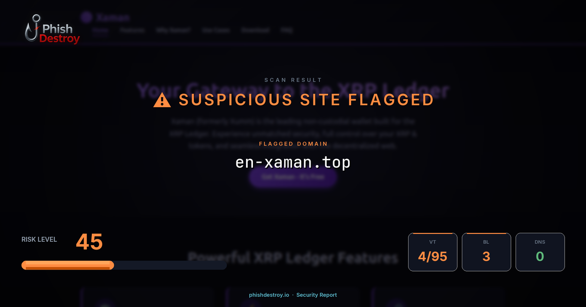en-xaman.top phishing report — threat analysis by PhishDestroy