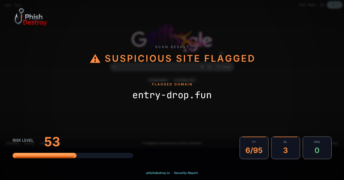 entry-drop.fun phishing report — threat analysis by PhishDestroy