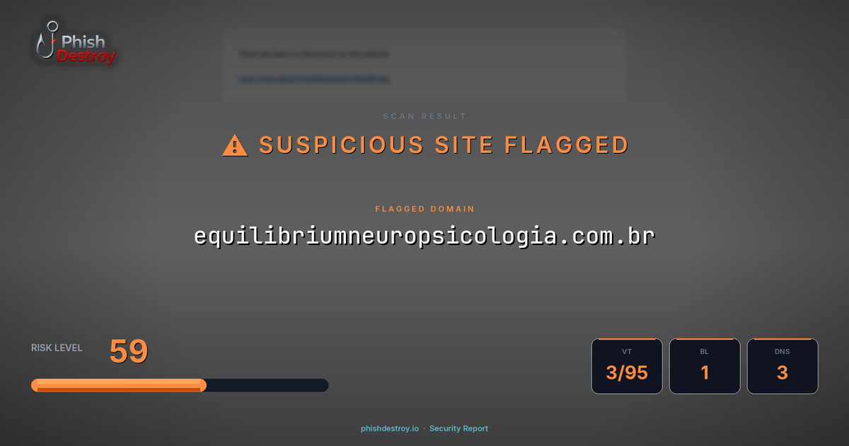 equilibriumneuropsicologia.com.br phishing report — threat analysis by PhishDestroy