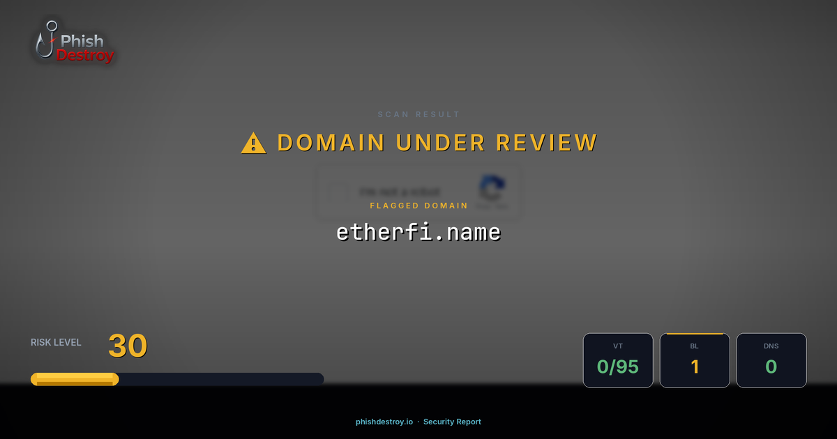 etherfi.name phishing report — threat analysis by PhishDestroy