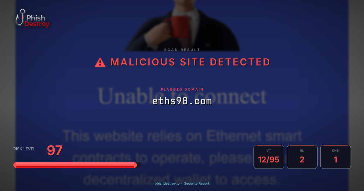 eths90.com phishing report — threat analysis by PhishDestroy