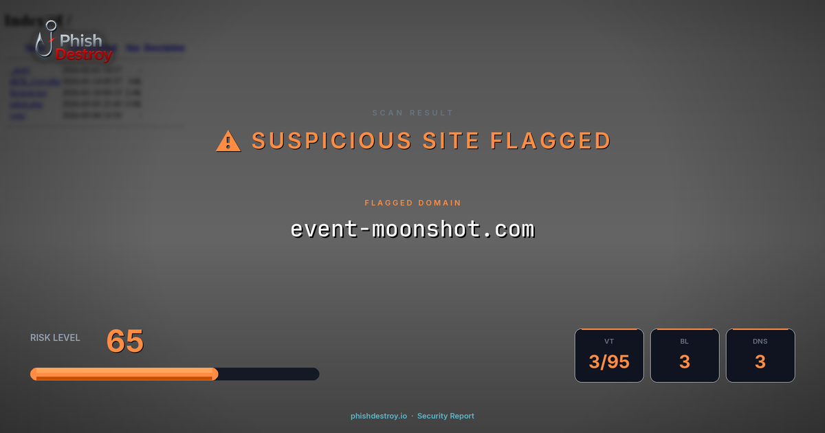 event-moonshot.com phishing report — threat analysis by PhishDestroy