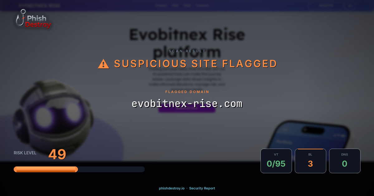 evobitnex-rise.com phishing report — threat analysis by PhishDestroy