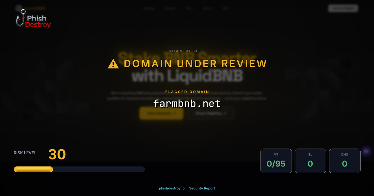 farmbnb.net phishing report — threat analysis by PhishDestroy