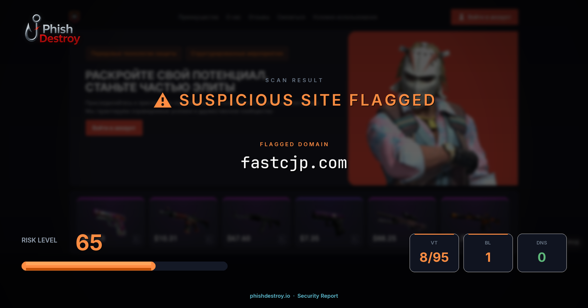 fastcjp.com phishing report — threat analysis by PhishDestroy