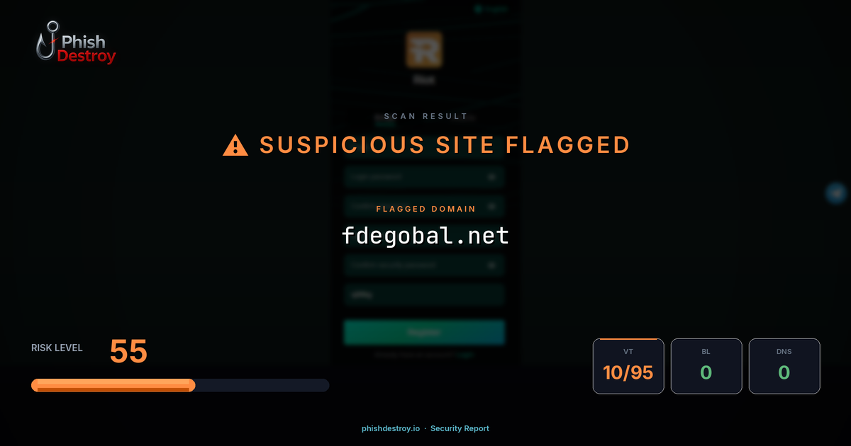 fdegobal.net phishing report — threat analysis by PhishDestroy