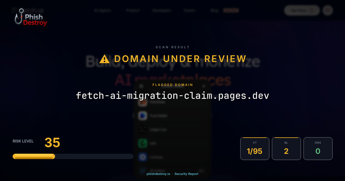 fetch-ai-migration-claim.pages.dev phishing report — threat analysis by PhishDestroy