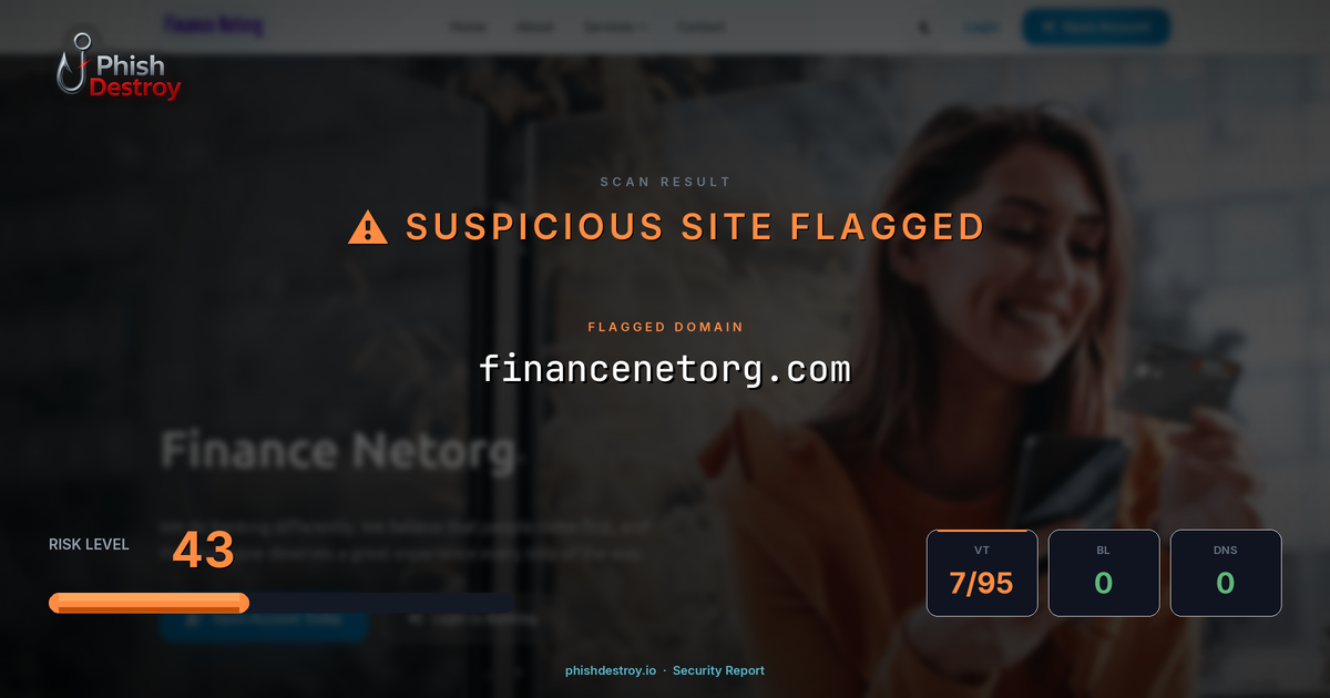 financenetorg.com phishing report — threat analysis by PhishDestroy