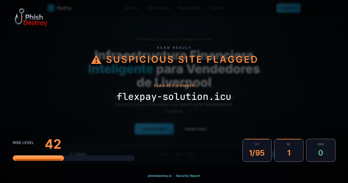 flexpay-solution.icu phishing report — threat analysis by PhishDestroy