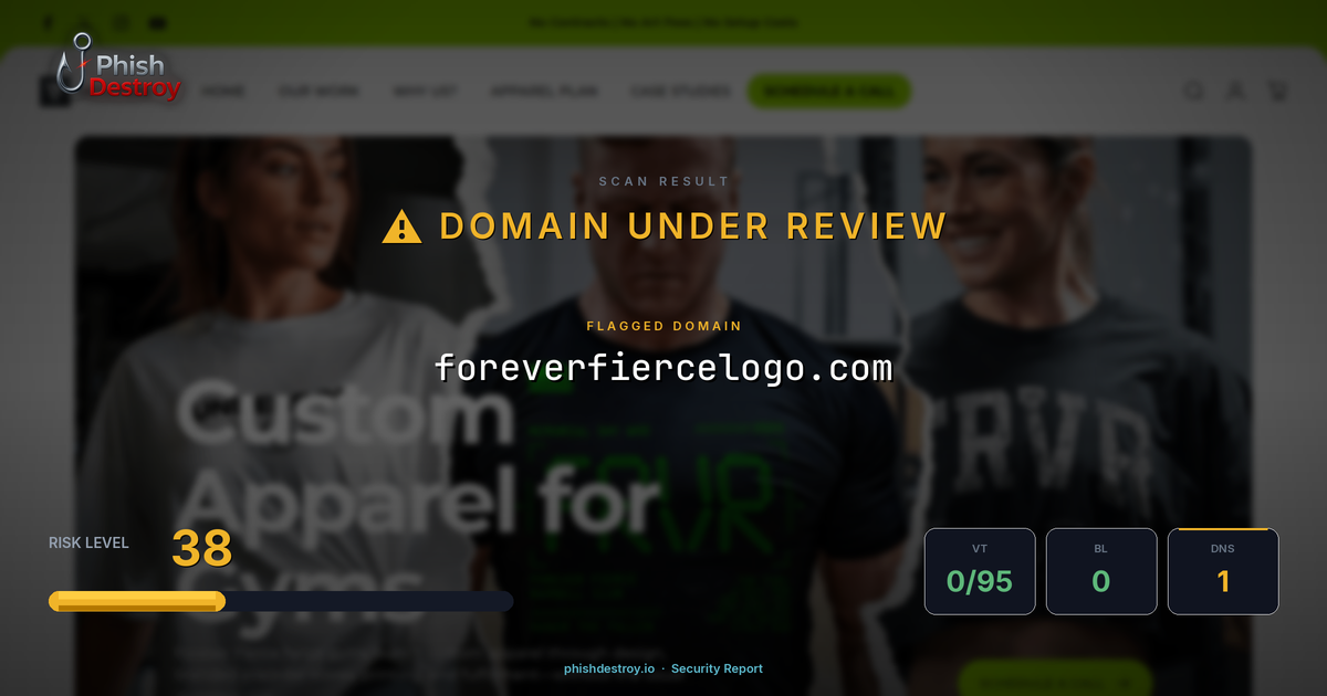 foreverfiercelogo.com phishing report — threat analysis by PhishDestroy