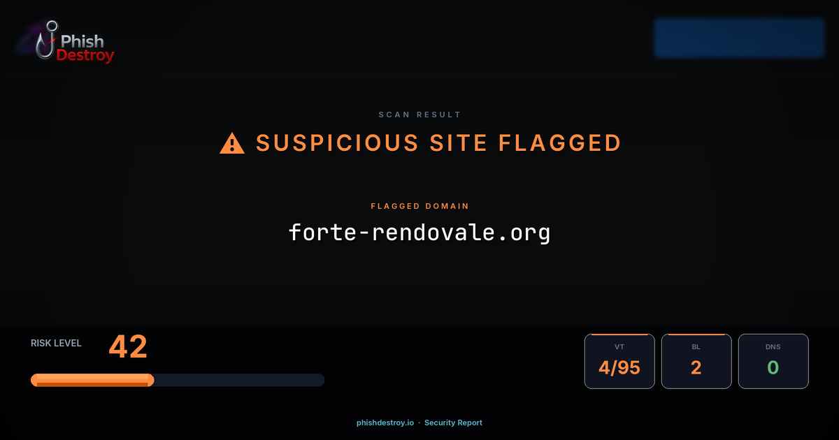 forte-rendovale.org phishing report — threat analysis by PhishDestroy