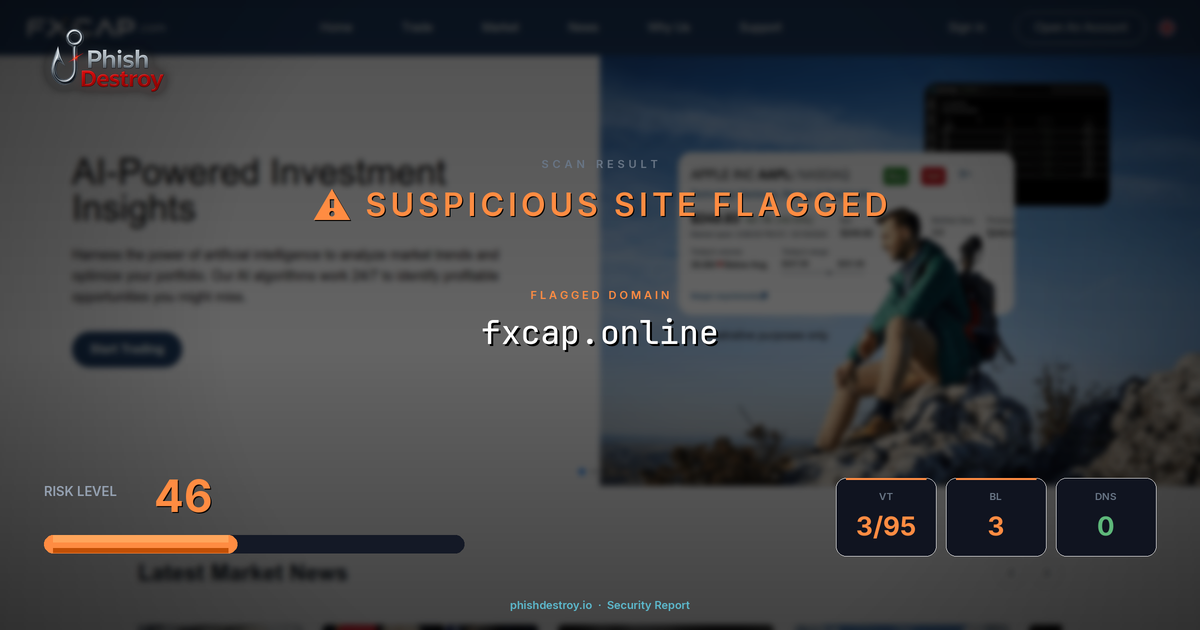 fxcap.online phishing report — threat analysis by PhishDestroy