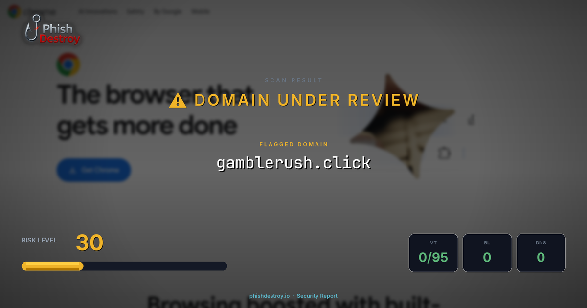 gamblerush.click phishing report — threat analysis by PhishDestroy