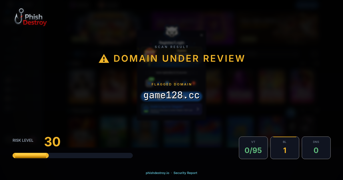 game128.cc phishing report — threat analysis by PhishDestroy