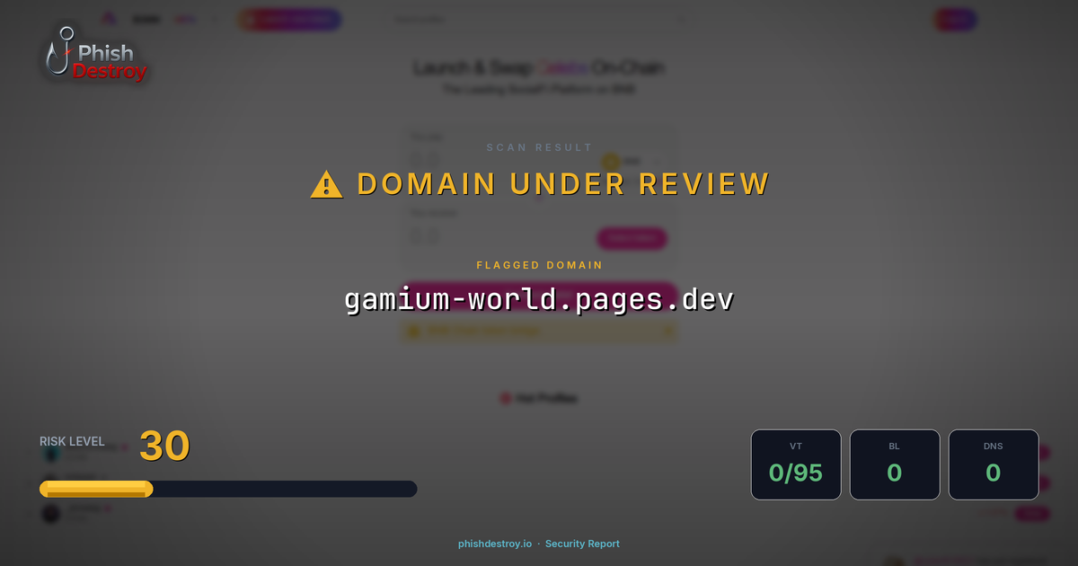 gamium-world.pages.dev phishing report — threat analysis by PhishDestroy