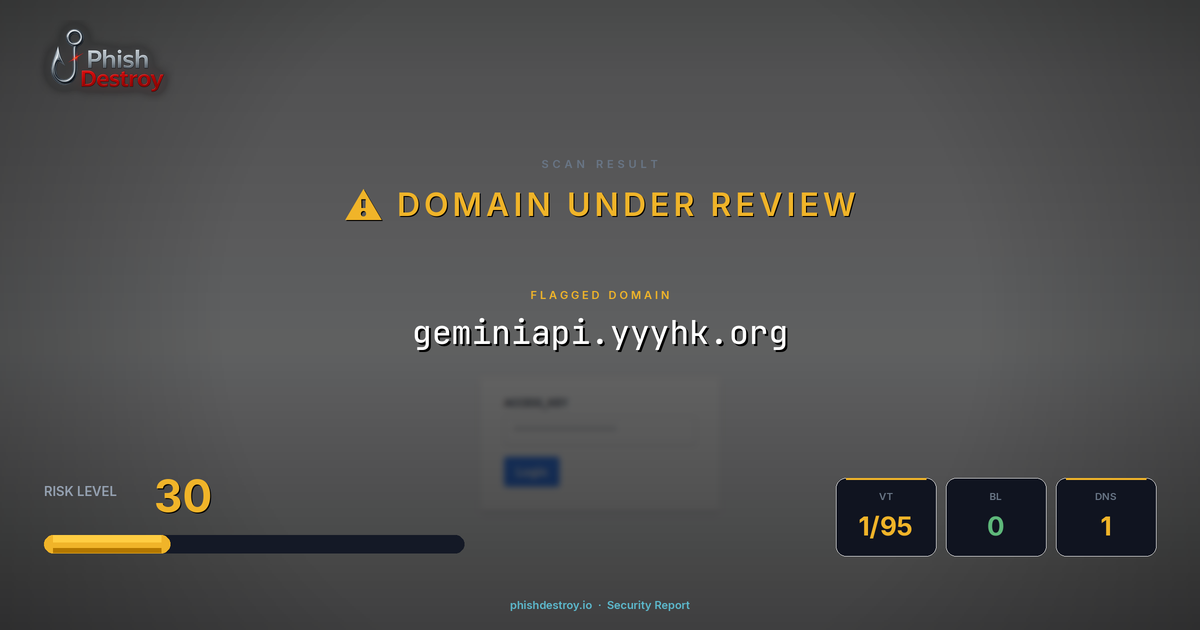 geminiapi.yyyhk.org phishing report — threat analysis by PhishDestroy