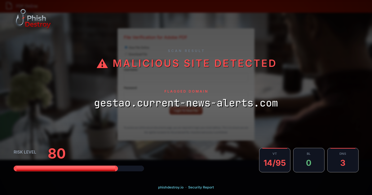 gestao.current-news-alerts.com phishing report — threat analysis by PhishDestroy