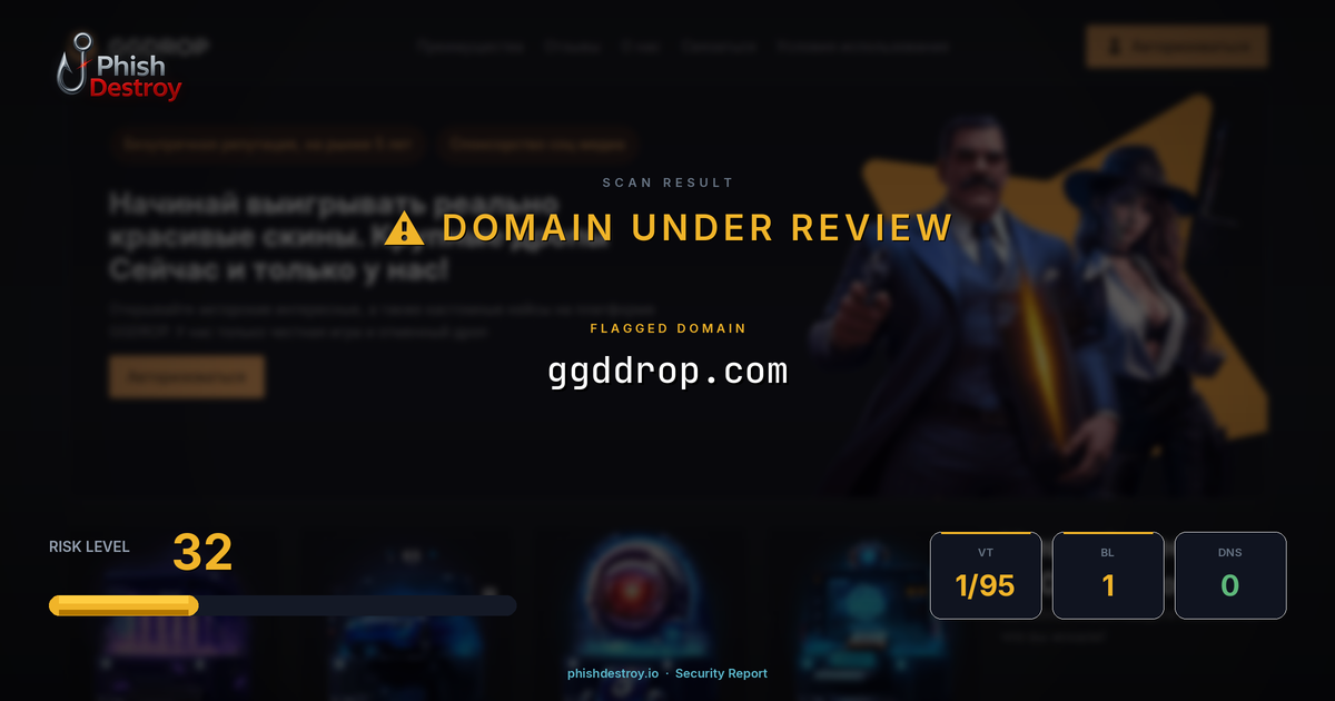ggddrop.com phishing report — threat analysis by PhishDestroy