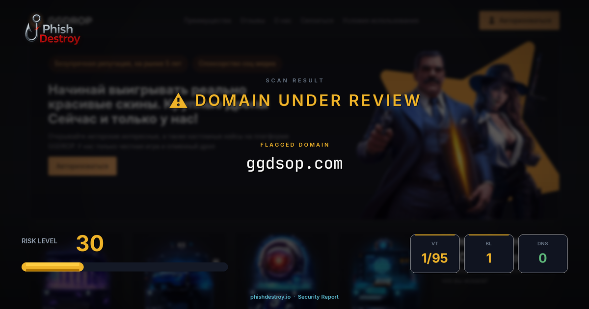 ggdsop.com phishing report — threat analysis by PhishDestroy